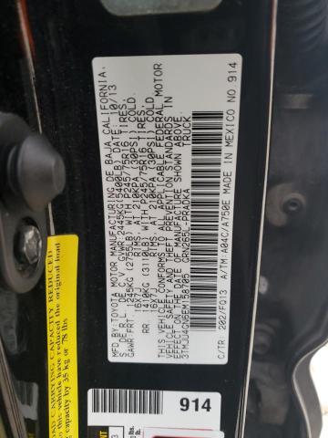 3TMJU4GN6EM158705 - 2014 TOYOTA TACOMA DOUBLE CAB PRERUNNER BLACK photo 12