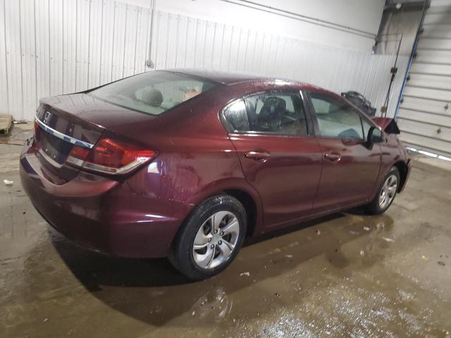 19XFB2F5XDE293177 - 2013 HONDA CIVIC LX BURGUNDY photo 3