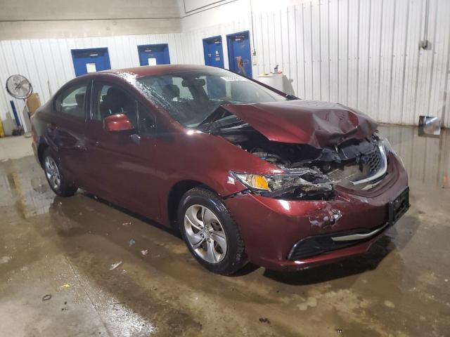 19XFB2F5XDE293177 - 2013 HONDA CIVIC LX BURGUNDY photo 4