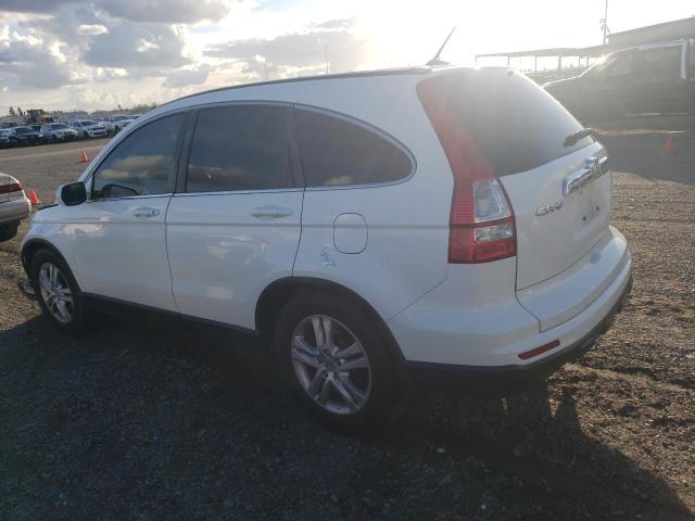 5J6RE3H72AL019493 - 2010 HONDA CR-V EXL WHITE photo 2