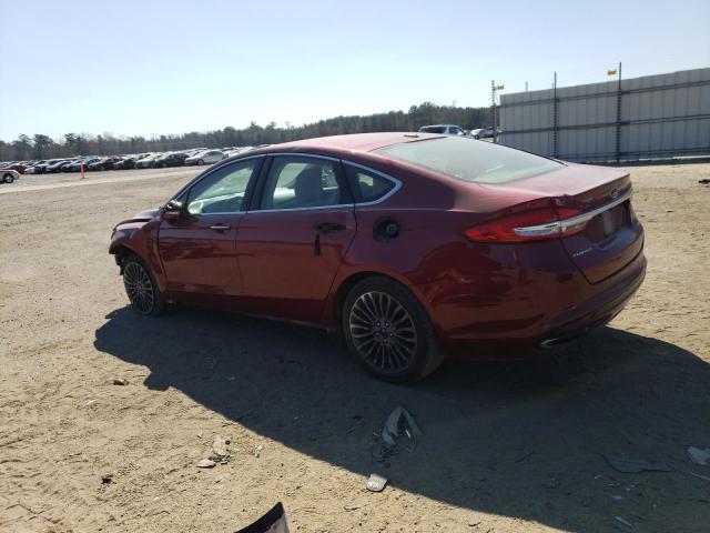 3FA6P0H92HR118318 - 2017 FORD FUSION SE RED photo 2