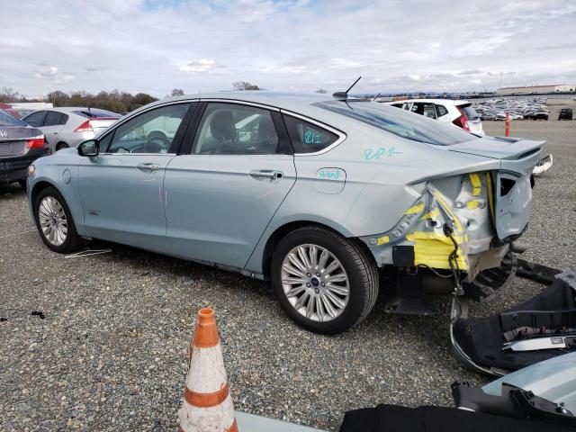 3FA6P0SU8ER122561 - 2014 FORD FUSION TITANIUM PHEV BLUE photo 2