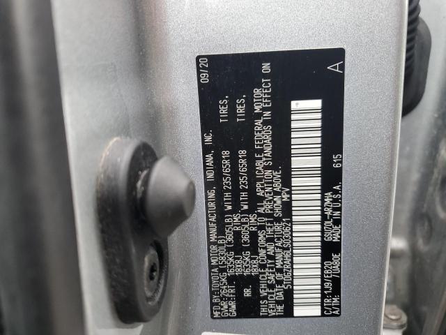 5TDGZRAH6LS030621 - 2020 TOYOTA HIGHLANDER XLE 银色 照片 13