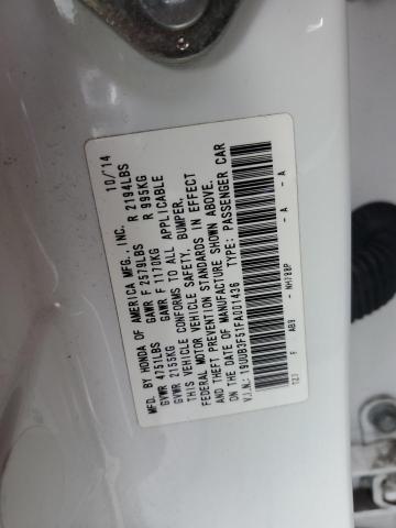 19UUB3F51FA001436 - 2015 ACURA TLX TECH WHITE photo 12