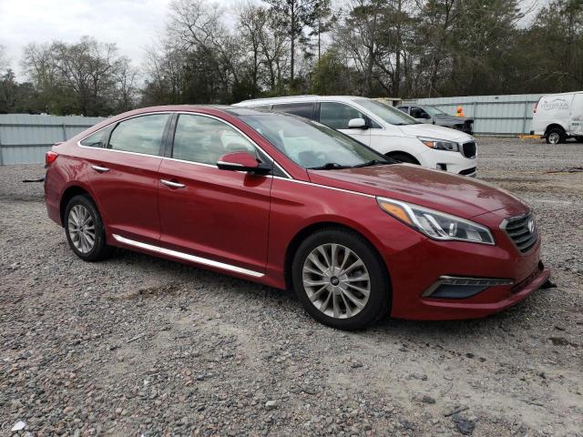 5NPE34AFXFH102201 - 2015 HYUNDAI SONATA SPORT RED photo 4