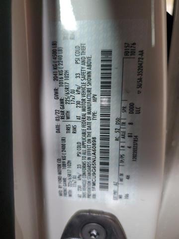 1FMCU9G65NUA60898 - 2022 FORD ESCAPE SE WHITE photo 14