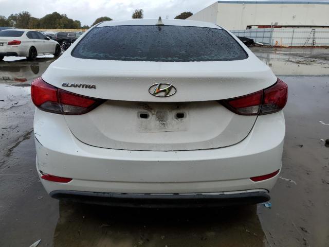 5NPDH4AE3EH500546 - 2014 HYUNDAI ELANTRA SE WHITE photo 6