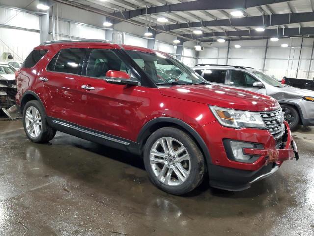 1FM5K8FH7HGB52819 - 2017 FORD EXPLORER LIMITED BURGUNDY photo 4