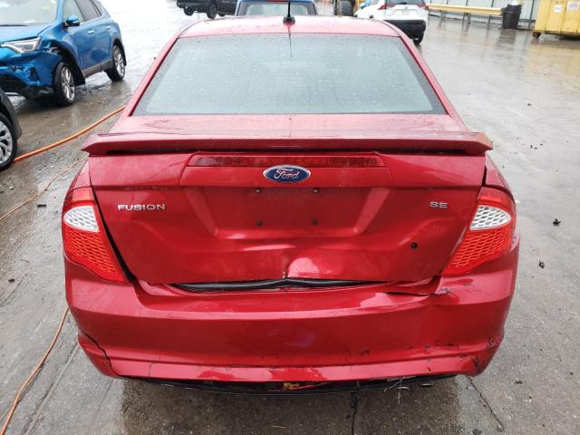 3FAHP0HA0CR154861 - 2012 FORD FUSION SE RED photo 6