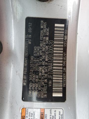 JF1ZNAA12D1700520 - 2013 TOYOTA SCION FR-S SILVER photo 12