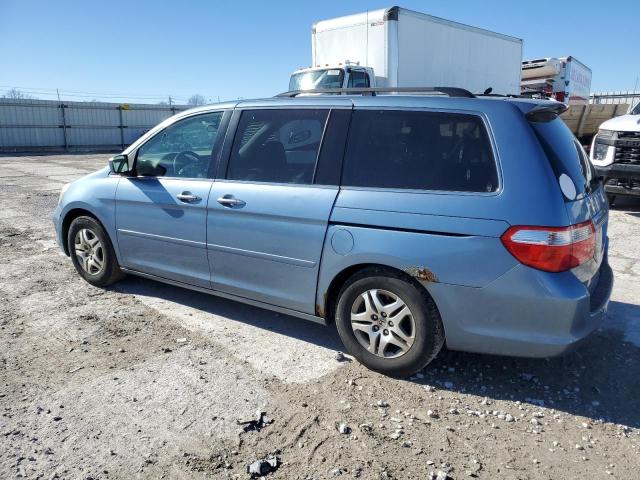 5FNRL38465B027560 - 2005 HONDA ODYSSEY EX BLUE photo 2