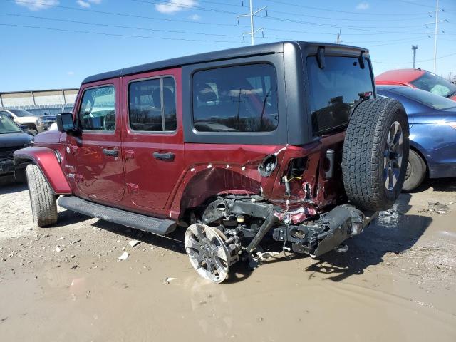 1C4HJXEN1NW176427 - 2022 JEEP WRANGLER U SAHARA BURGUNDY photo 2