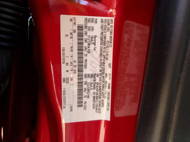 1FAHP3K29CL150907 - 2012 FORD FOCUS SE RED photo 12