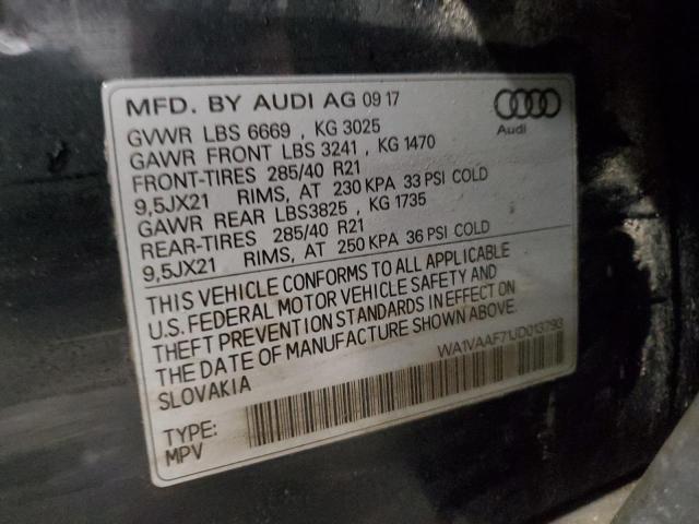 WA1VAAF71JD013793 - 2018 AUDI Q7 PRESTIGE Көк фото 14