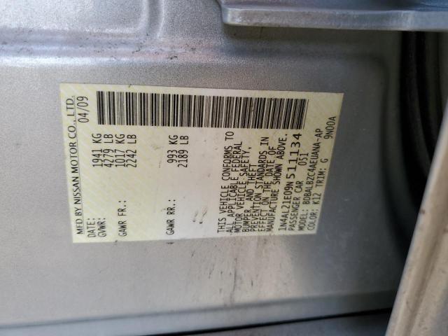 1N4AL21E09N511134 - 2009 NISSAN ALTIMA 2.5 SILVER photo 12