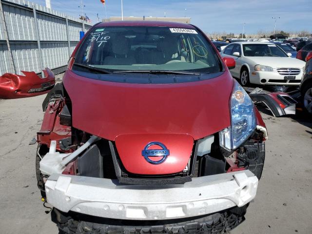 JN1AZ0CPXCT022760 - 2012 NISSAN LEAF SV RED photo 5