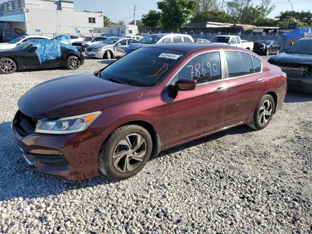 1HGCR2F31HA059520 - 2017 HONDA ACCORD LX MAROON photo 1