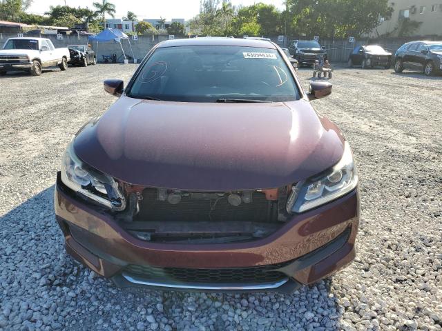 1HGCR2F31HA059520 - 2017 HONDA ACCORD LX MAROON photo 5