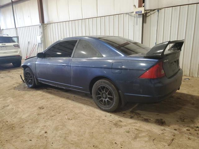 1HGEM225X3L077980 - 2003 HONDA CIVIC LX BLUE photo 2