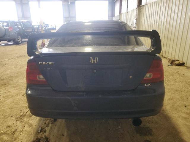 1HGEM225X3L077980 - 2003 HONDA CIVIC LX BLUE photo 6