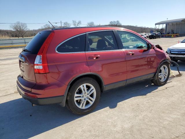 JHLRE4H70AC013481 - 2010 HONDA CR-V EXL RED photo 3