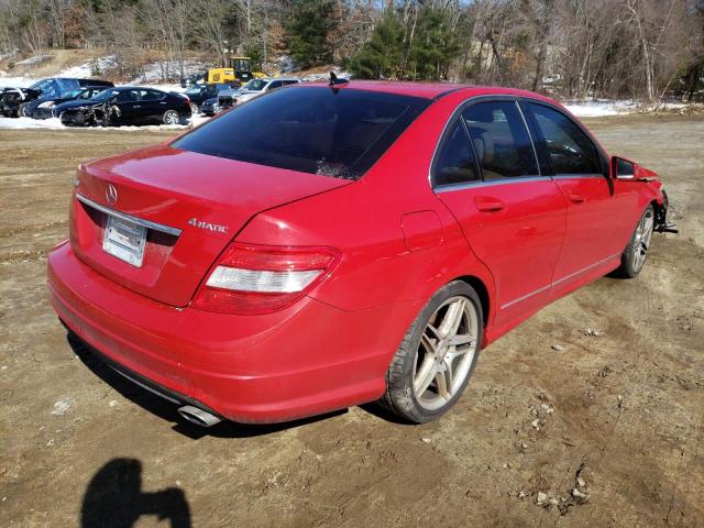 WDDGF8BB0BR134277 - 2011 MERCEDES-BENZ C 300 4MATIC RED photo 3