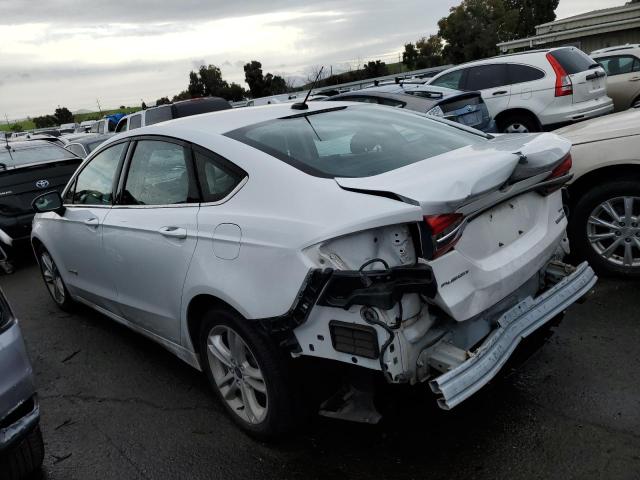 3FA6P0LU4JR198366 - 2018 FORD FUSION SE HYBRID WHITE photo 2