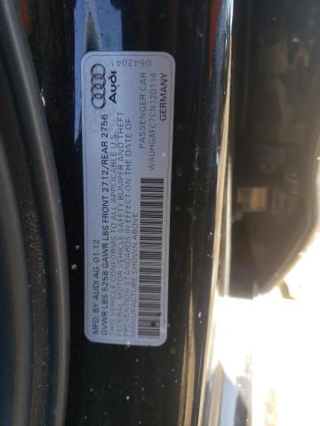 WAUHGAFC7CN120114 - 2012 AUDI A6 PRESTIGE შავი ფოტო 12