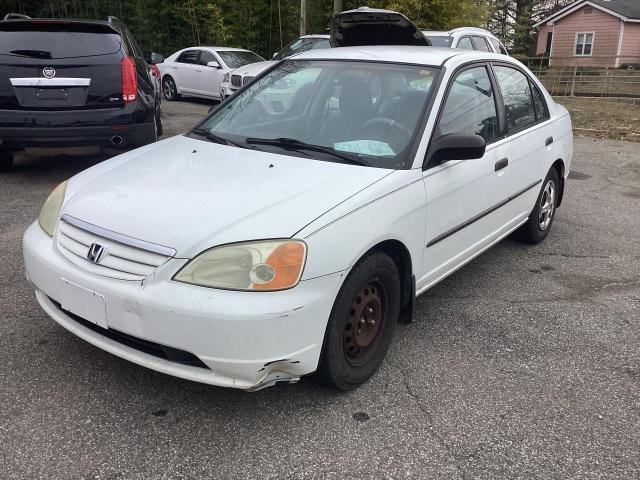 2HGES16221H597956 - 2001 HONDA CIVIC DX WHITE photo 2