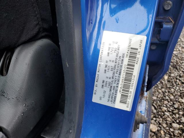 JM1BJ246631132453 - 2003 MAZDA PROTEGE PR5 蓝色 照片 12