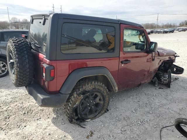 1C4GJXAN6NW148737 - 2022 JEEP WRANGLER SPORT MAROON photo 3