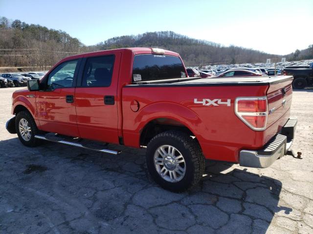 1FTEW1E84AKE54220 - 2010 FORD F150 SUPERCREW RED photo 2