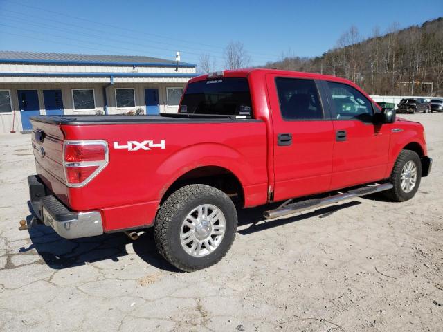 1FTEW1E84AKE54220 - 2010 FORD F150 SUPERCREW RED photo 3