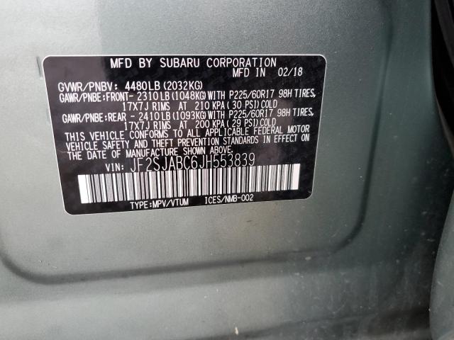 JF2SJABC6JH553839 - 2018 SUBARU FORESTER 2.5I GREEN photo 13