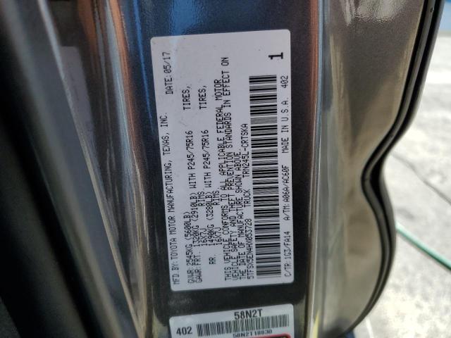 5TFSX5EN4HX053728 - 2017 TOYOTA TACOMA ACCESS CAB ნაცრისფერი ფოტო 12