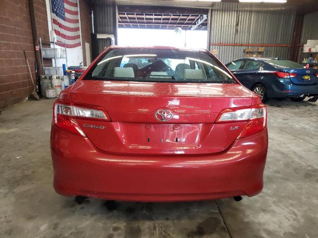 4T1BF1FK9CU537304 - 2012 TOYOTA CAMRY BASE RED photo 6