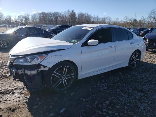 1HGCR2F51HA009654 - 2017 HONDA ACCORD SPORT WHITE photo 1