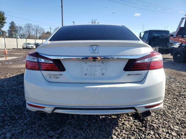 1HGCR2F51HA009654 - 2017 HONDA ACCORD SPORT WHITE photo 6