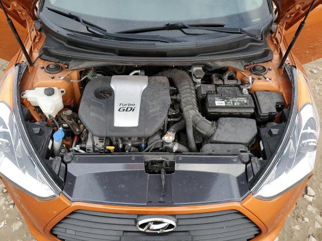 KMHTC6AE7FU244503 - 2015 HYUNDAI VELOSTER TURBO ORANGE photo 11