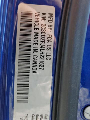 2C3CDZFJ4LH221627 - 2020 DODGE CHALLENGER R/T SCAT PACK BLUE photo 12