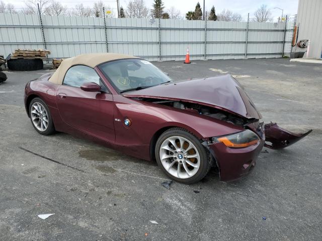 4USBT33504LR67053 - 2004 BMW Z4 2.5 BURGUNDY photo 4