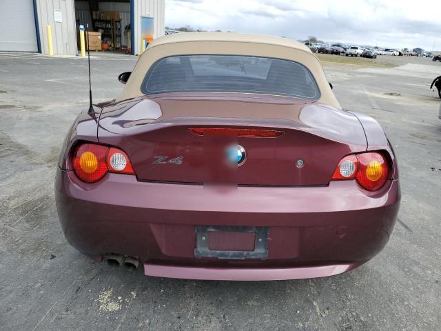 4USBT33504LR67053 - 2004 BMW Z4 2.5 BURGUNDY photo 6