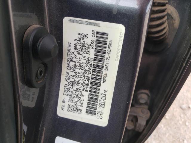 5YFBU4EE1DP090201 - 2013 TOYOTA COROLLA BASE GRAY photo 13