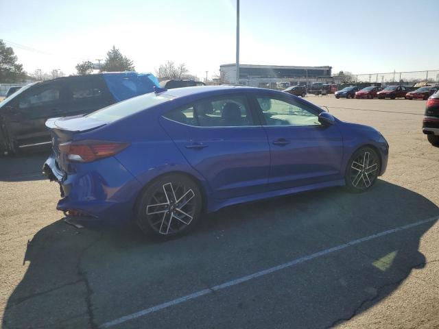 KMHD04LB0KU854998 - 2019 HYUNDAI ELANTRA SPORT BLUE photo 3