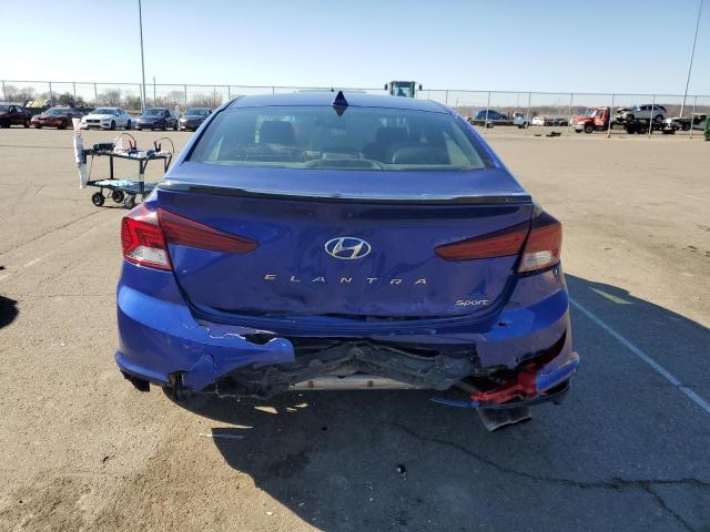 KMHD04LB0KU854998 - 2019 HYUNDAI ELANTRA SPORT BLUE photo 6