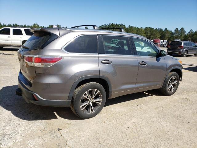 5TDJKRFH7GS266512 - 2016 TOYOTA HIGHLANDER XLE GRAY photo 3