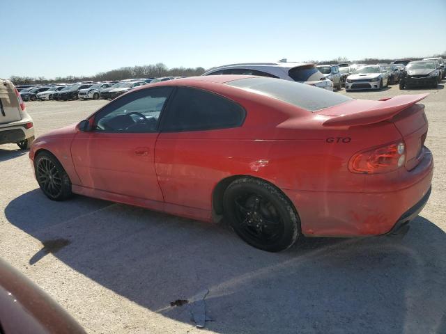 6G2VX12U75L381186 - 2005 PONTIAC GTO RED photo 2