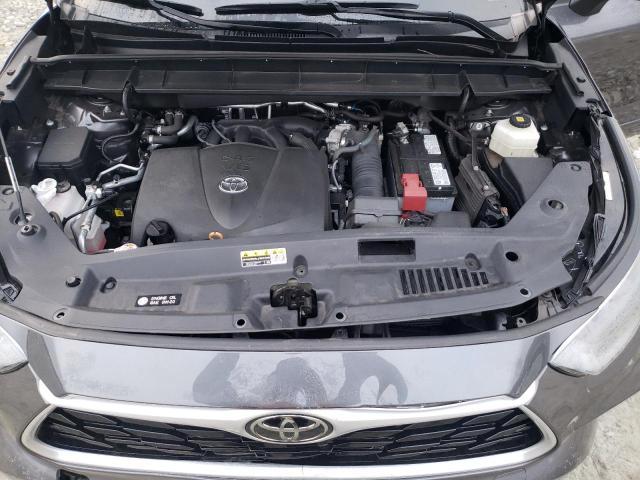 5TDHZRBH1MS091640 - 2021 TOYOTA HIGHLANDER XLE GRAY photo 12