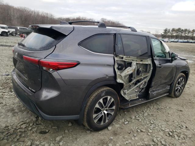 5TDHZRBH1MS091640 - 2021 TOYOTA HIGHLANDER XLE GRAY photo 3