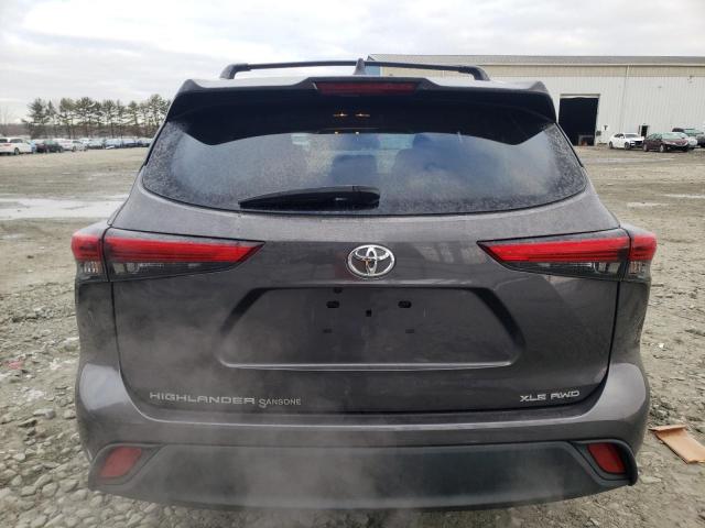 5TDHZRBH1MS091640 - 2021 TOYOTA HIGHLANDER XLE GRAY photo 6